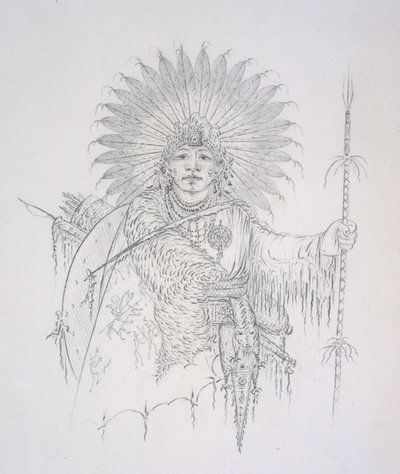 Ba-da-ah-chon-du (Hij die over iedereen springt) 1852 door George Catlin